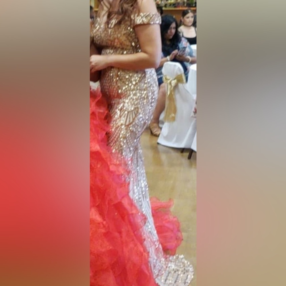 Sequin gold gown